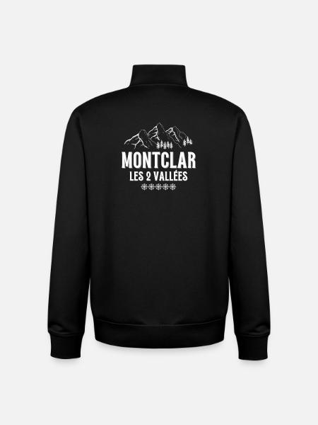 MONTCLAR, Skigebiet, Skigebiet - Unisex Organic Zip Sweatshirt von Stanley/Stella - Schwarz