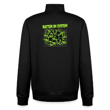 Rats dans le système - Punk - Sweat zippé unisexe en coton bio Stanley/Stella - noir - Dos - AI Model Male 185 light (185cm)