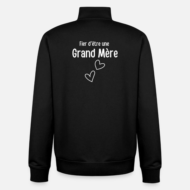 Stolz, Großmutter zu sein - Unisex Organic Zip Sweatshirt von Stanley/Stella - Schwarz