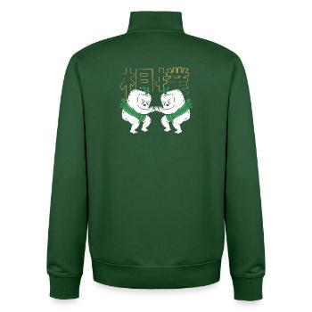 Sumo - Unisex Organic Zip Sweatshirt von Stanley/Stella - Flaschengrün - Hinten - AI Model Male 185 dark (185cm)