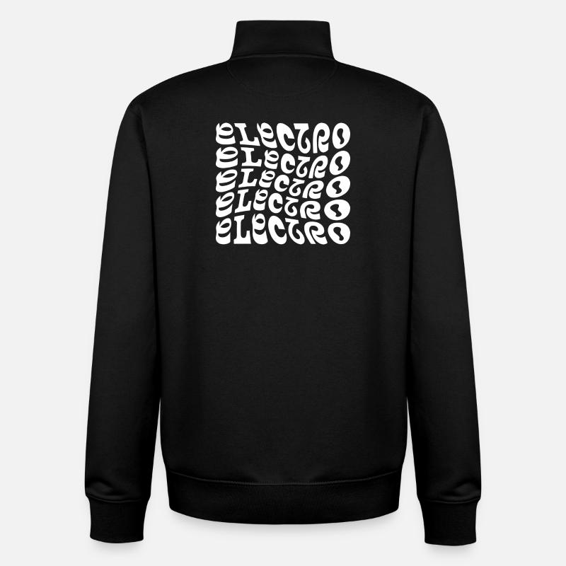 Electro music logo design - Unisex Organic Zip Sweatshirt by Stanley/Stella - black