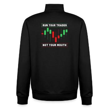 Finanzen Aktien Geld Trading Bitcoin Kapital - Unisex Organic Zip Sweatshirt von Stanley/Stella - Schwarz - Hinten - AI Model Male 185 light (185cm)