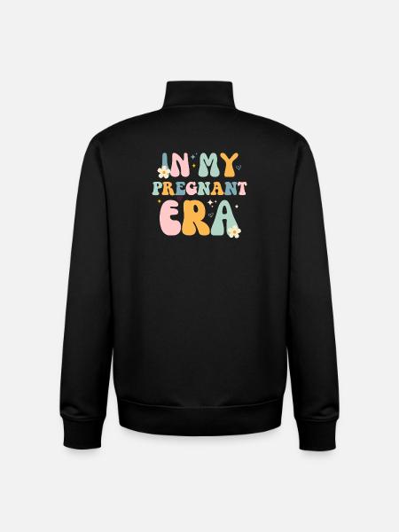 In My Pregnant Era - Unisex Organic Zip Sweatshirt by Stanley/Stella - black