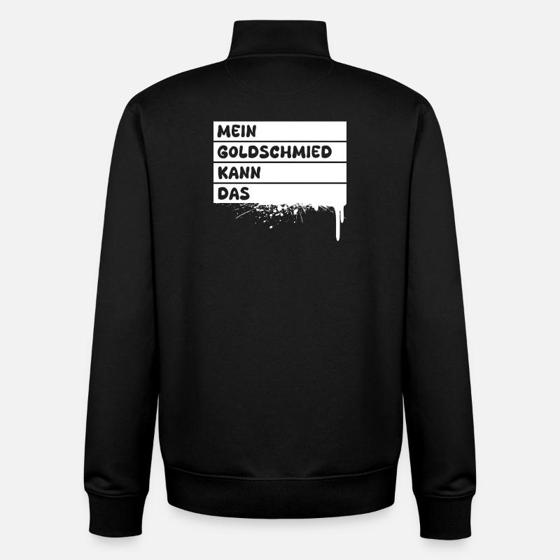 Goldsmith as a profession - Unisex Organic Zip Sweatshirt by Stanley/Stella - black