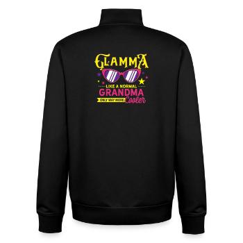Glamma Like a Normal Grandma Only Cooler Design - Unisex Organic Zip Sweatshirt von Stanley/Stella - Schwarz - Hinten - AI Model Male 185 light (185cm)