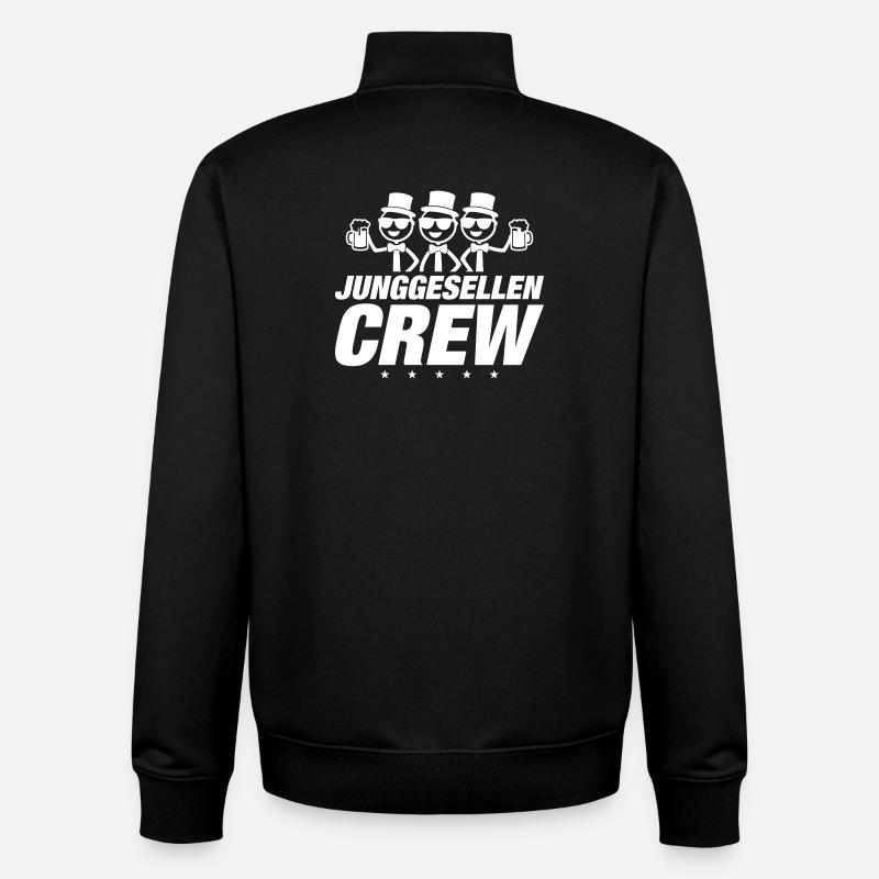 Junggesellen Crew - Unisex Organic Zip Sweatshirt von Stanley/Stella - Schwarz
