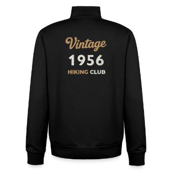 Vintage 1956 – Sailing Club Retro Geburtsjahr - Unisex Organic Zip Sweatshirt von Stanley/Stella - Schwarz - Hinten - AI Model Male 185 light (185cm)