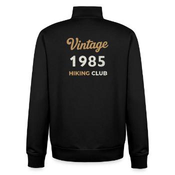 Vintage 1985 – Sailing Club Retro Geburtsjahr - Unisex Organic Zip Sweatshirt von Stanley/Stella - Schwarz - Hinten - AI Model Male 185 light (185cm)