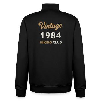 Vintage 1984 – Sailing Club Retro Geburtsjahr - Unisex Organic Zip Sweatshirt von Stanley/Stella - Schwarz - Hinten - AI Model Male 185 light (185cm)