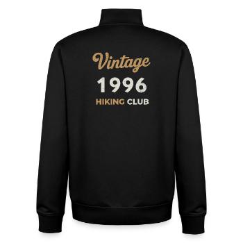 Vintage 1996 – Sailing Club Retro Year of Birth - Unisex Organic Zip Sweatshirt by Stanley/Stella - black - Back - AI Model Male 185 light (185cm)