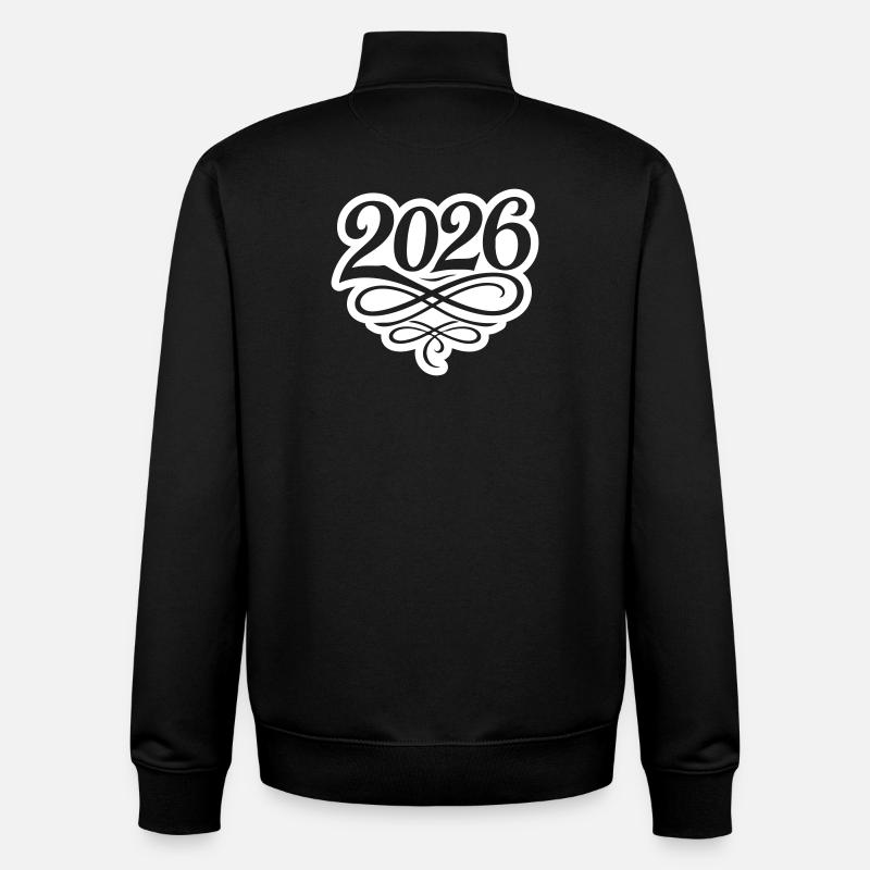 Année 2026 - Sweat zippé unisexe en coton bio Stanley/Stella - noir