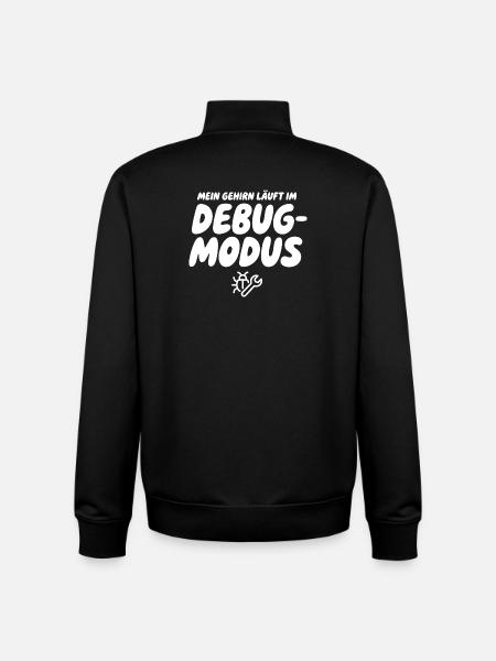 Gehirn im Debug-Modus – Humor Grafik - Unisex Organic Zip Sweatshirt von Stanley/Stella - Schwarz
