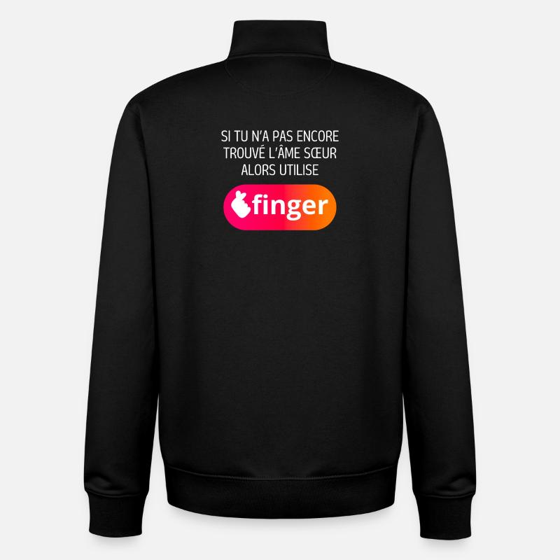 Fingeranwendung - Unisex Organic Zip Sweatshirt von Stanley/Stella - Schwarz