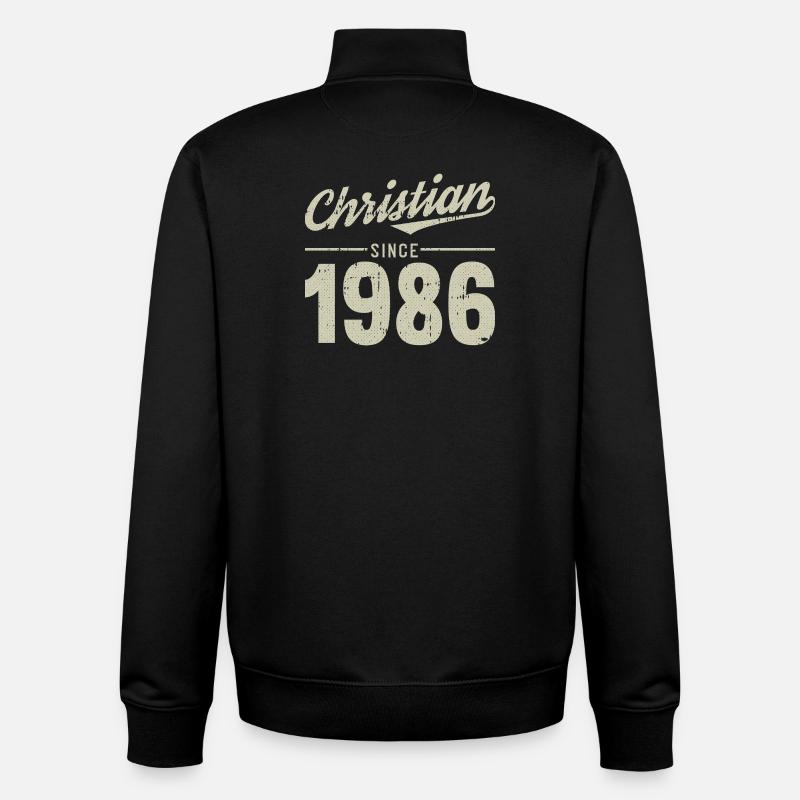Christlicher Stil seit 1986 - Unisex Organic Zip Sweatshirt von Stanley/Stella - Schwarz