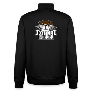 Otter Nonsense Lustig Wortspiel Otter Liebe Spruch - Unisex Organic Zip Sweatshirt von Stanley/Stella - Schwarz - Hinten - AI Model Male 185 light (185cm)