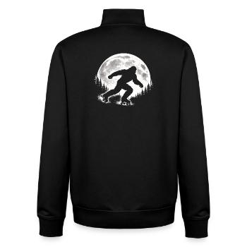 Bigfoot Roller Skater - Unisex Organic Zip Sweatshirt von Stanley/Stella - Schwarz - Hinten - AI Model Male 185 light (185cm)
