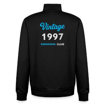 Millésime 1997 – Année de naissance rétro du club de natation - Sweat zippé unisexe en coton bio Stanley/Stella - noir - Dos - AI Model Male 185 light (185cm)