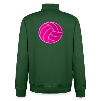 Pink Volleyball - Unisex Organic Zip Sweatshirt by Stanley/Stella - bottle green - Back - AI Model Male 185 dark (185cm)