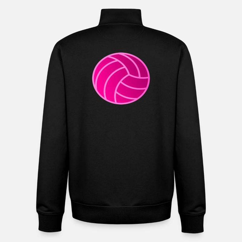 Pinker Volleyball - Unisex Organic Zip Sweatshirt von Stanley/Stella - Schwarz