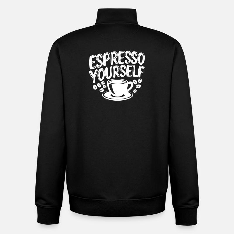 Espresso Yourself Coffee Delight - Unisex Organic Zip Sweatshirt by Stanley/Stella - black