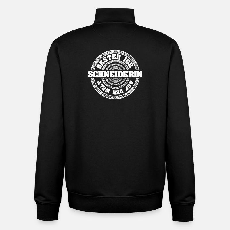 Cadeau pour couturière - Sweat zippé unisexe en coton bio Stanley/Stella - noir