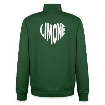 Lime Heart Design - Unisex Organic Zip Sweatshirt by Stanley/Stella - bottle green - Back - AI Model Male 185 dark (185cm)