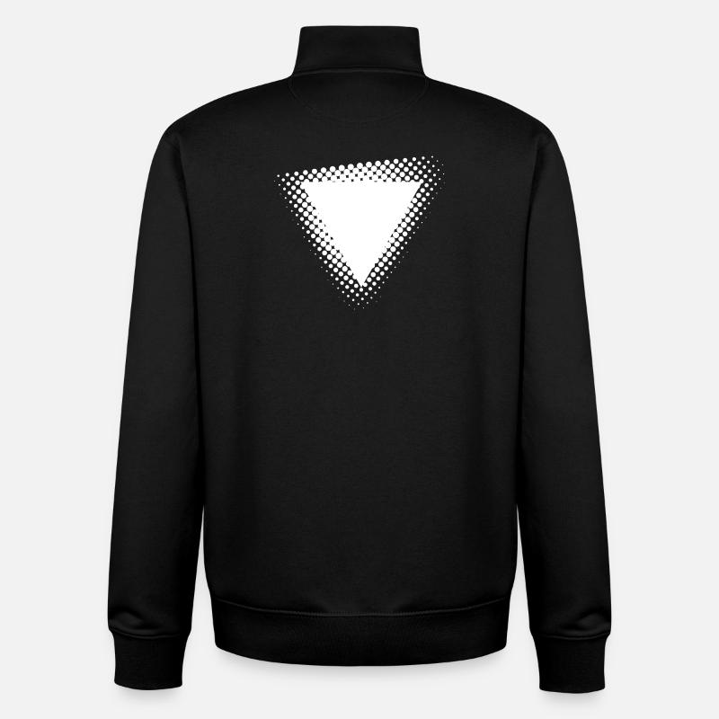 Halftone Triangle Burst - Unisex Organic Zip Sweatshirt by Stanley/Stella - black
