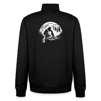 Bigfoot Butcher - Unisex Organic Zip Sweatshirt by Stanley/Stella - black - Back - AI Model Male 185 light (185cm)