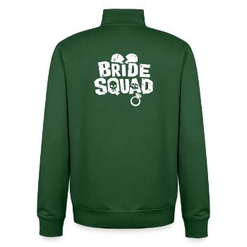 Bride Squad - Unisex Organic Zip Sweatshirt by Stanley/Stella - bottle green - Back - AI Model Male 185 dark (185cm)