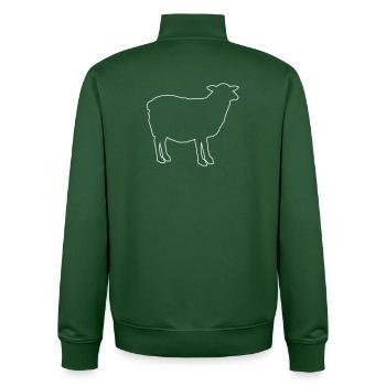 Schafsilhouette Outline - Unisex Organic Zip Sweatshirt von Stanley/Stella - Flaschengrün - Hinten - AI Model Male 185 dark (185cm)