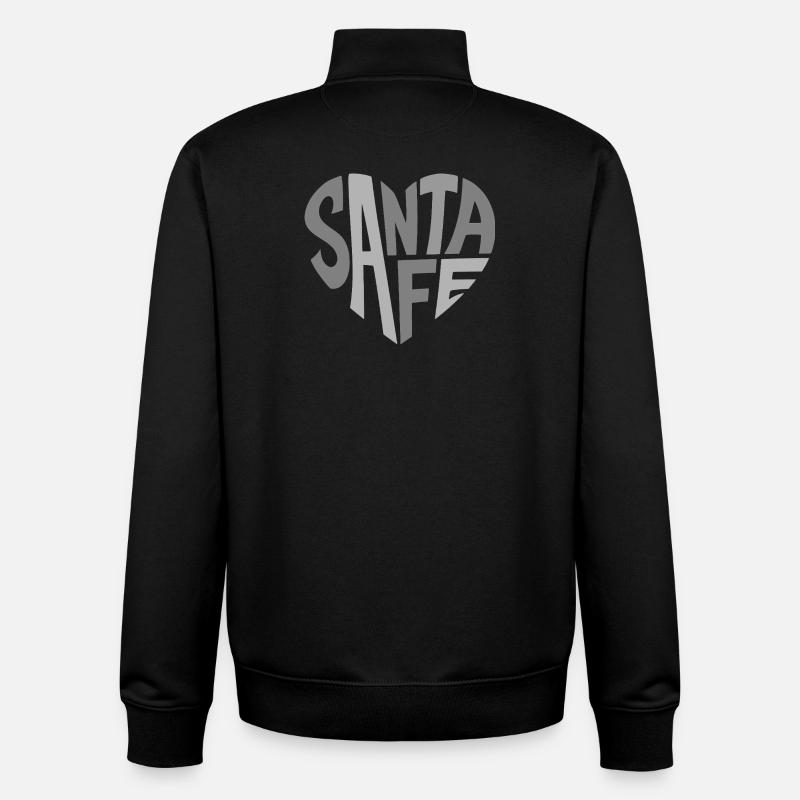 Santa Fe Typographic Logo - Unisex Organic Zip Sweatshirt von Stanley/Stella - Schwarz