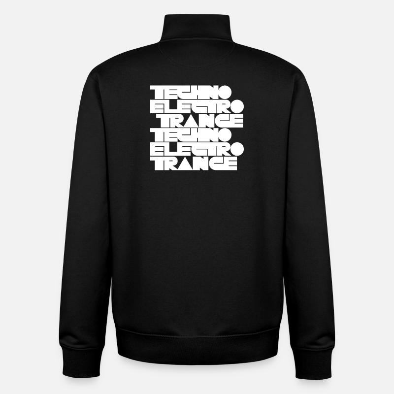 Techno Electro Trance Musik - Unisex Organic Zip Sweatshirt von Stanley/Stella - Schwarz