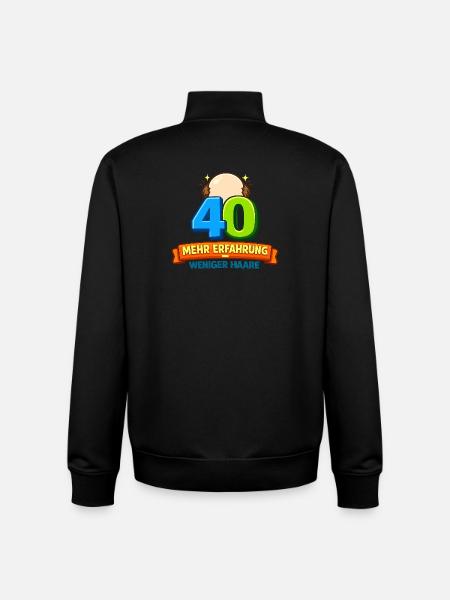 40 More experience Less hair - Unisex Organic Zip Sweatshirt by Stanley/Stella - black