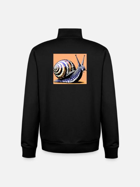 Snail - Unisex Organic Zip Sweatshirt by Stanley/Stella - black