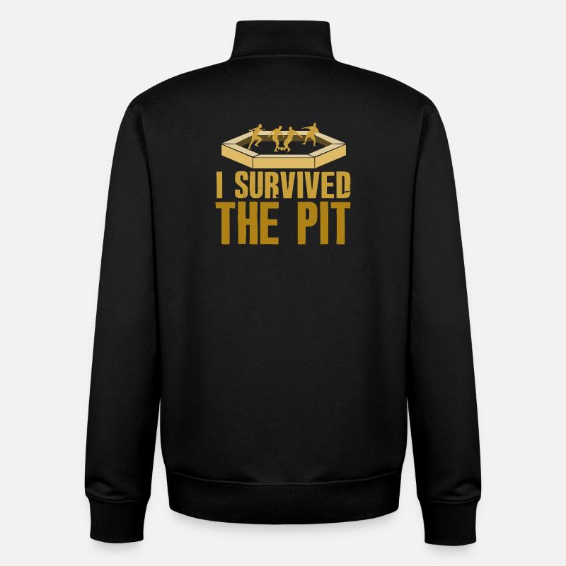 I Survived The Pit - Unisex Organic Zip Sweatshirt by Stanley/Stella - black