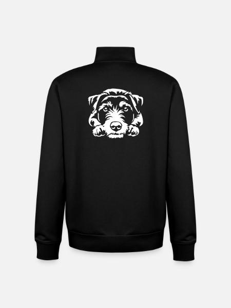 Jack Russell Terrier "Black Edition" - Unisex Organic Zip Sweatshirt by Stanley/Stella - black