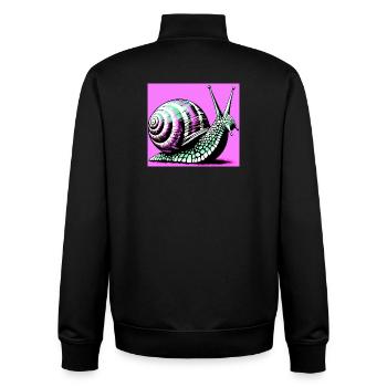 Snail - Unisex Organic Zip Sweatshirt by Stanley/Stella - black - Back - AI Model Male 185 light (185cm)