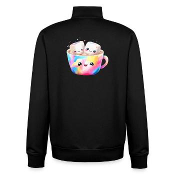 Colorful Marshmallow Coffee Mug - Unisex Organic Zip Sweatshirt by Stanley/Stella - black - Back - AI Model Male 185 light (185cm)