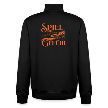 Klavier Spiel Mit Gefühl Pianist Klavierspieler - Unisex Organic Zip Sweatshirt von Stanley/Stella - Schwarz - Hinten - AI Model Male 185 light (185cm)