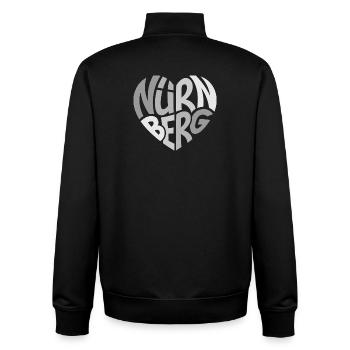 Nürnberg Herz Graffiti Typo - Unisex Organic Zip Sweatshirt von Stanley/Stella - Schwarz - Hinten - AI Model Male 185 light (185cm)