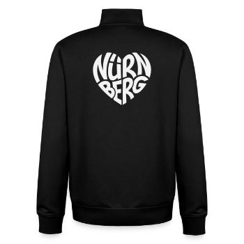 Nurnberg Herz Schriftzug - Unisex Organic Zip Sweatshirt von Stanley/Stella - Schwarz - Hinten - AI Model Male 185 light (185cm)