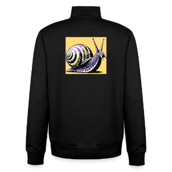 Snail - Unisex Organic Zip Sweatshirt by Stanley/Stella - black - Back - AI Model Male 185 light (185cm)