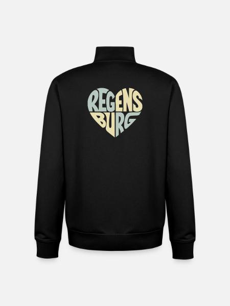Regensburg Heart Design - Unisex Organic Zip Sweatshirt by Stanley/Stella - black