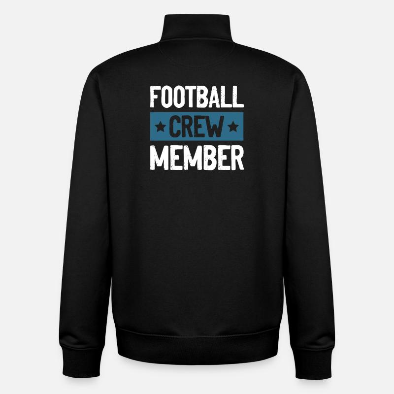 Équipe de football - Sweat zippé unisexe en coton bio Stanley/Stella - noir