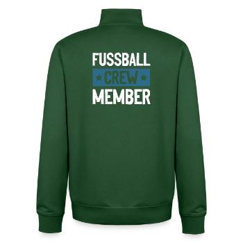 Fussball Crew - Unisex Organic Zip Sweatshirt von Stanley/Stella - Flaschengrün - Hinten - AI Model Male 185 dark (185cm)