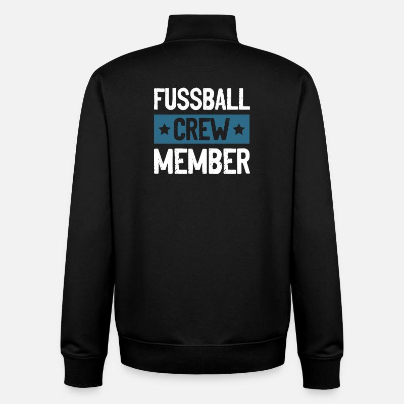 Équipe de football - Sweat zippé unisexe en coton bio Stanley/Stella - noir