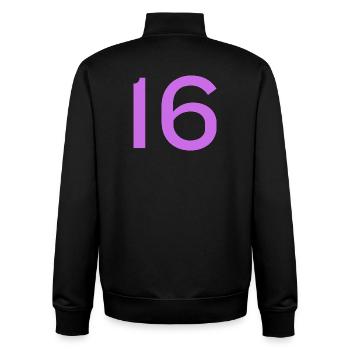 16 - Unisex Organic Zip Sweatshirt von Stanley/Stella - Schwarz - Hinten - AI Model Male 185 light (185cm)