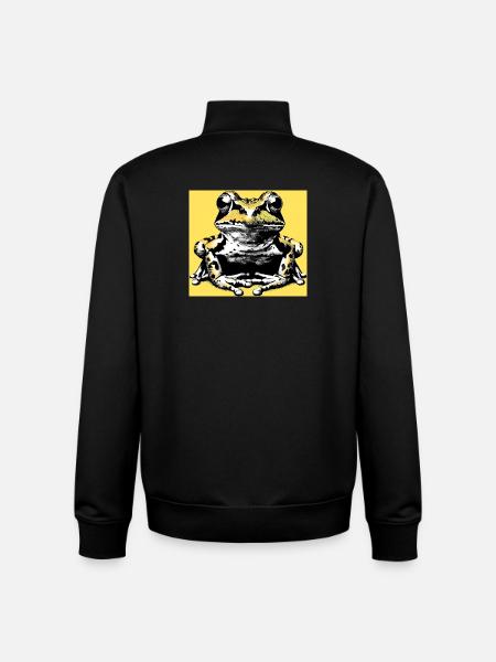 grenouille - Sweat zippé unisexe en coton bio Stanley/Stella - noir