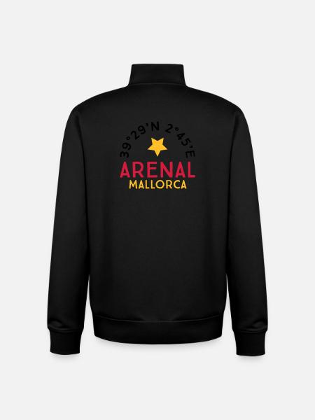 Arenal Mallorca - Sweat zippé unisexe en coton bio Stanley/Stella - noir