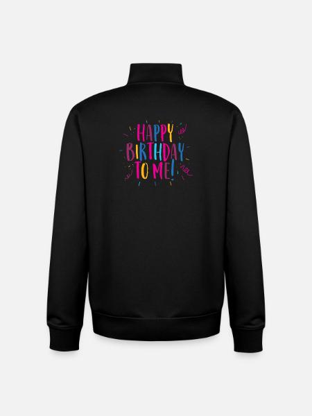 Congratulations on my birthday! - Unisex Organic Zip Sweatshirt by Stanley/Stella - black